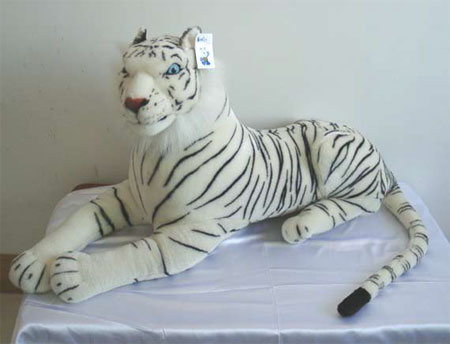 White Tiger - One of the world's endangered species.  A great way to educate and have fun at the same time.  This toy is almost life size!!<br><br>Code:554-7225-554-0000062378
