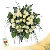 Funeral Bouquet of White Roses