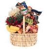 large gourmet and fruit basket