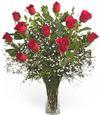 Dozen Roses in Vase