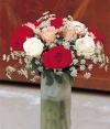 One Dozen Roses in Vase
